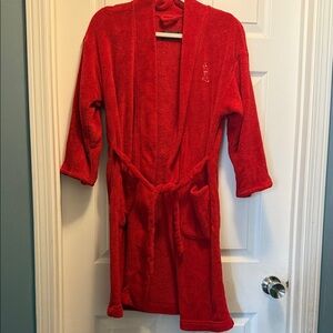 Ralph Lauren Vibrant Red Plush Robe